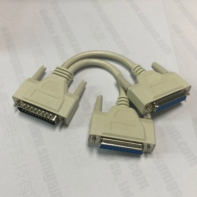 Customized Multifunctional Cable D-SUB dB25pin to DC6.3mm Audio and HD50pin to RCA+dB9 and dB25pin to dB9+Rj12 Data Cable