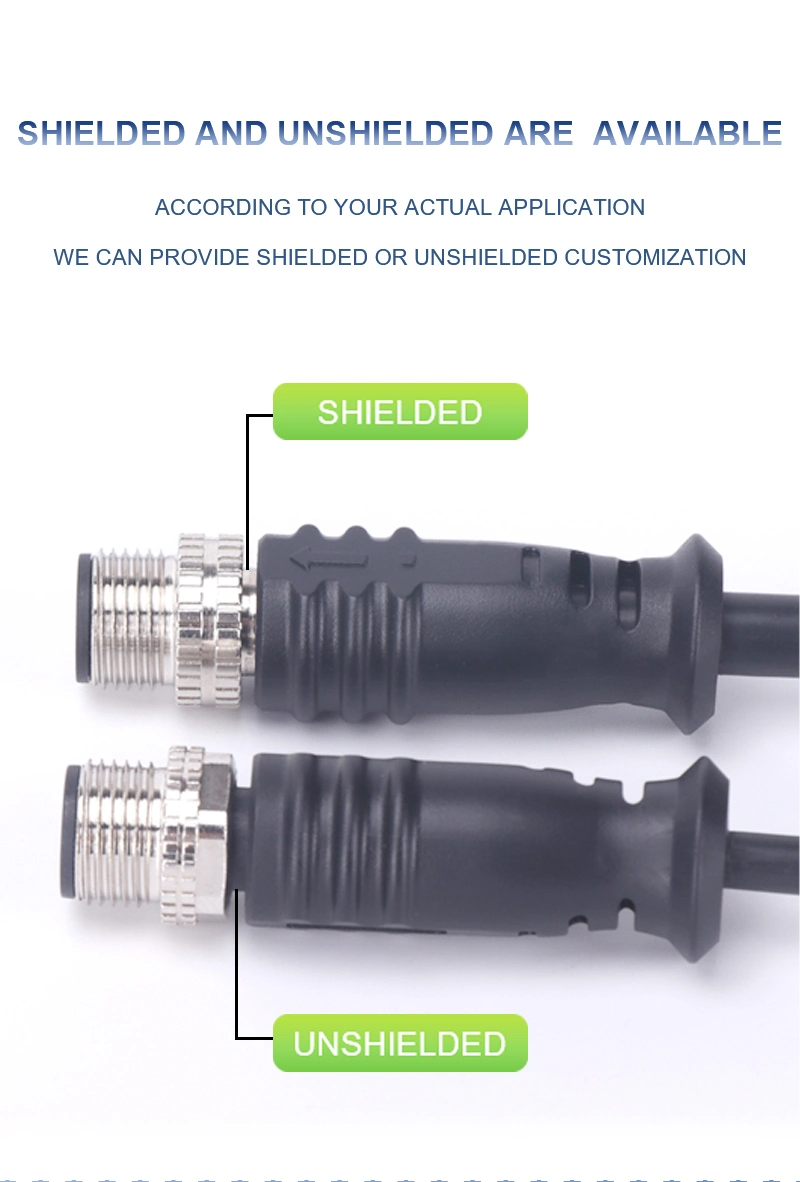 Customized PVC PUR Materials a Core 5 Pin Sensor Cable