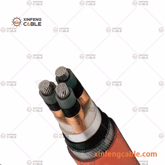 Three Core 185sqmm Aluminum Conductor Medium Voltage Steel Wire Armoured XLPE Insulated PVC Sheathed Power Cable